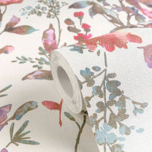 Petal Poetry - Unfold Purple Lilac and Blue Cosmo Living Wallpaper by Galerie