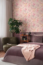Petal Poetry - Unfold Pink and Blue Cosmo Living Wallpaper by Galerie