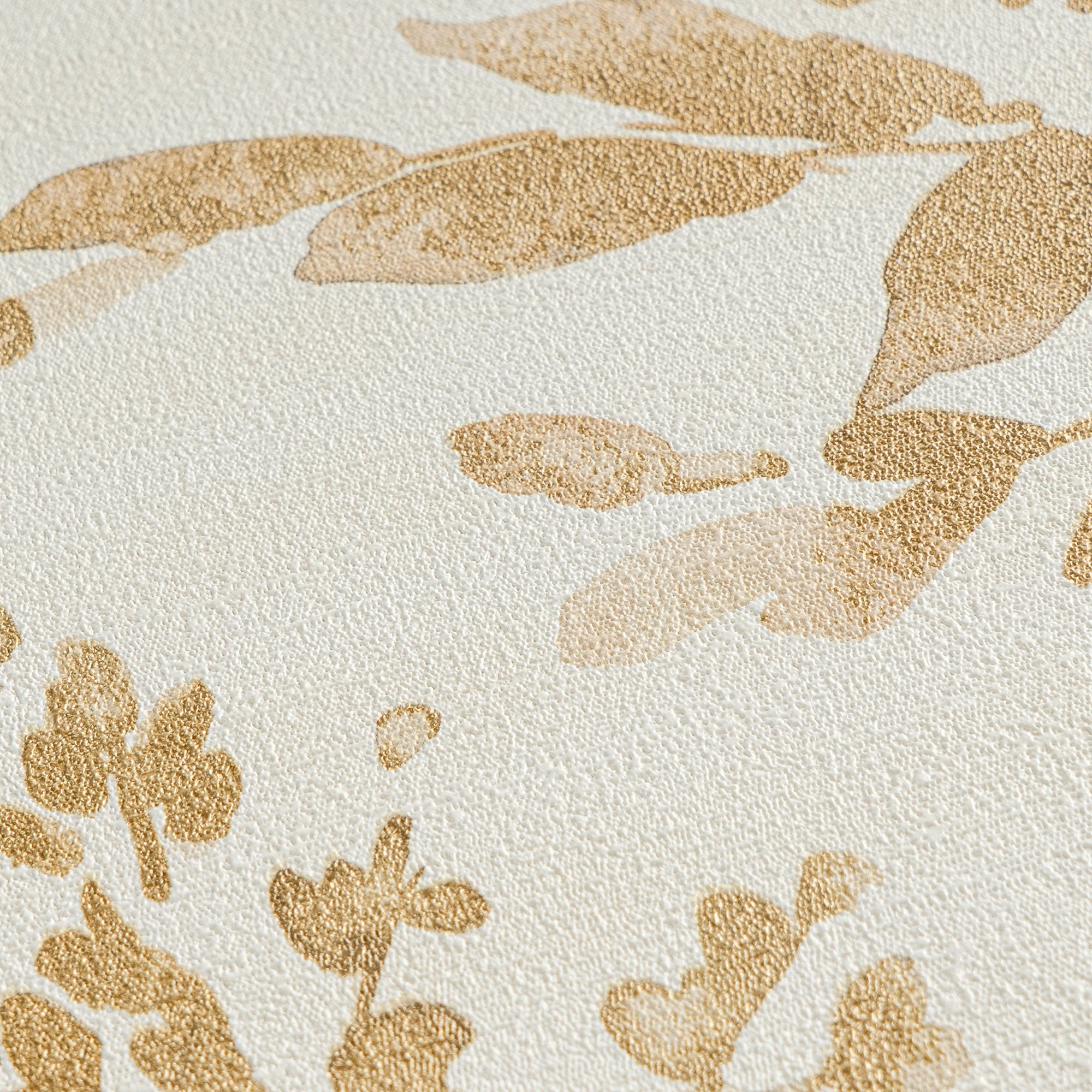 Petal Poetry - Unfold Gold Cosmo Living Wallpaper by Galerie