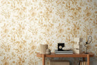 Petal Poetry - Unfold Gold Cosmo Living Wallpaper by Galerie