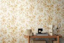 Petal Poetry - Unfold Gold Cosmo Living Wallpaper by Galerie