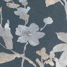 Petal Poetry - Unfold Blue and Silver Grey Cosmo Living Wallpaper by Galerie