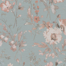 Petal Poetry - Unfold Green and Blue Cosmo Living Wallpaper by Galerie