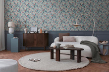 Still Bloom- Poetry Blue and Pink Cosmo Living Wallpaper by Galerie