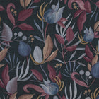 Still Bloom- Poetry Blue and Bronze Brown Cosmo Living Wallpaper by Galerie
