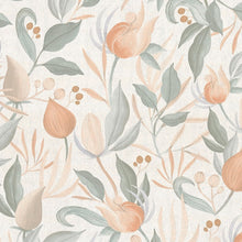 Still Bloom- Poetry Green and Blue Cosmo Living Wallpaper by Galerie