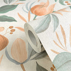 Still Bloom- Poetry Green and Blue Cosmo Living Wallpaper by Galerie