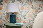Still Bloom- Poetry Green and Blue Cosmo Living Wallpaper by Galerie
