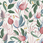 Still Bloom- Poetry Pink and Blue Cosmo Living Wallpaper by Galerie