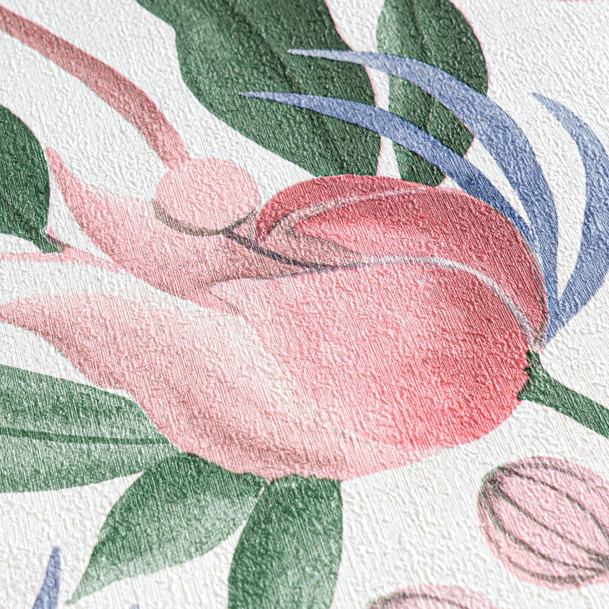Still Bloom- Poetry Pink and Blue Cosmo Living Wallpaper by Galerie