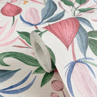 Still Bloom- Poetry Pink and Blue Cosmo Living Wallpaper by Galerie
