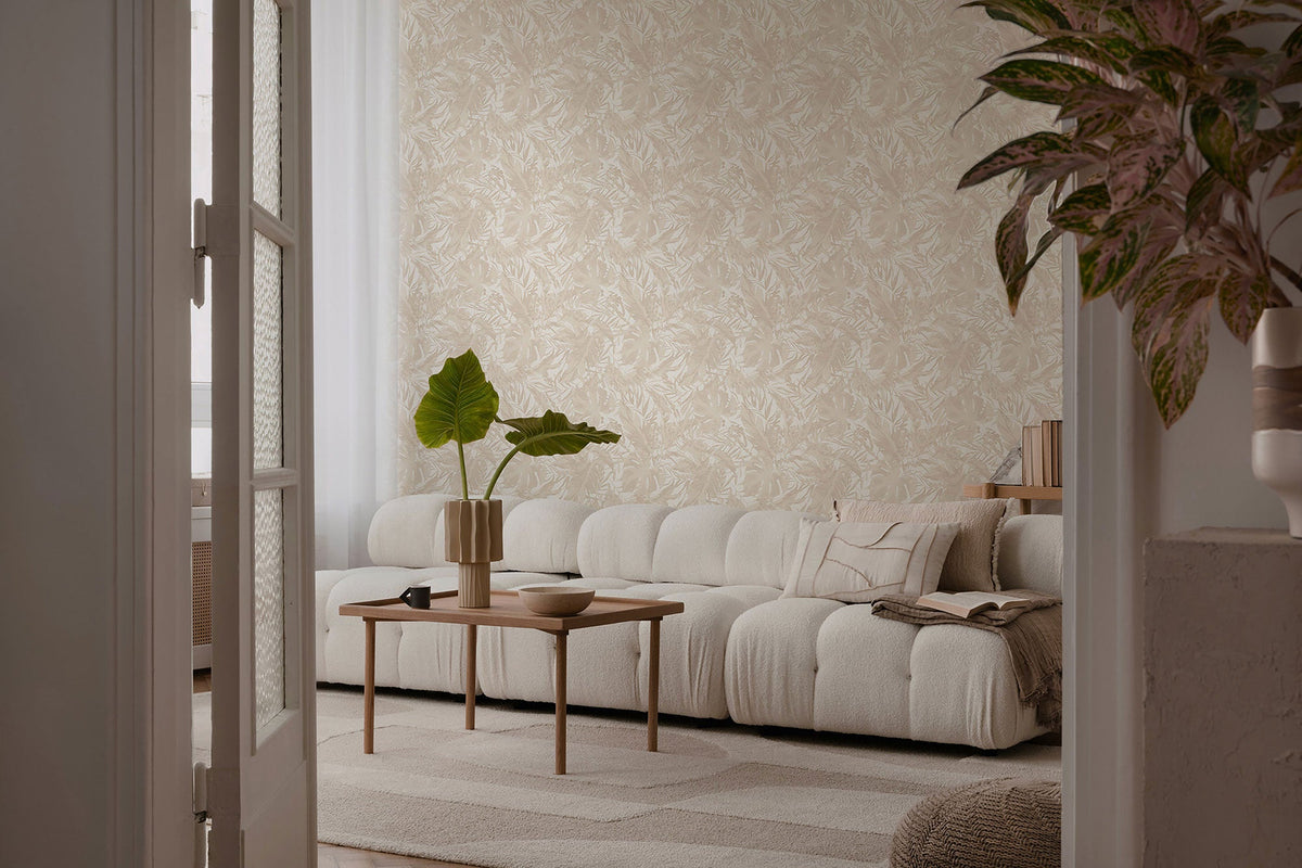 Earthlines - Balance Beige Cosmo Living Wallpaper by Galerie