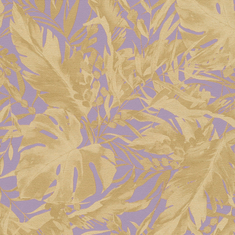Earthlines - Balance Purple Lilac and Gold Cosmo Living Wallpaper by Galerie