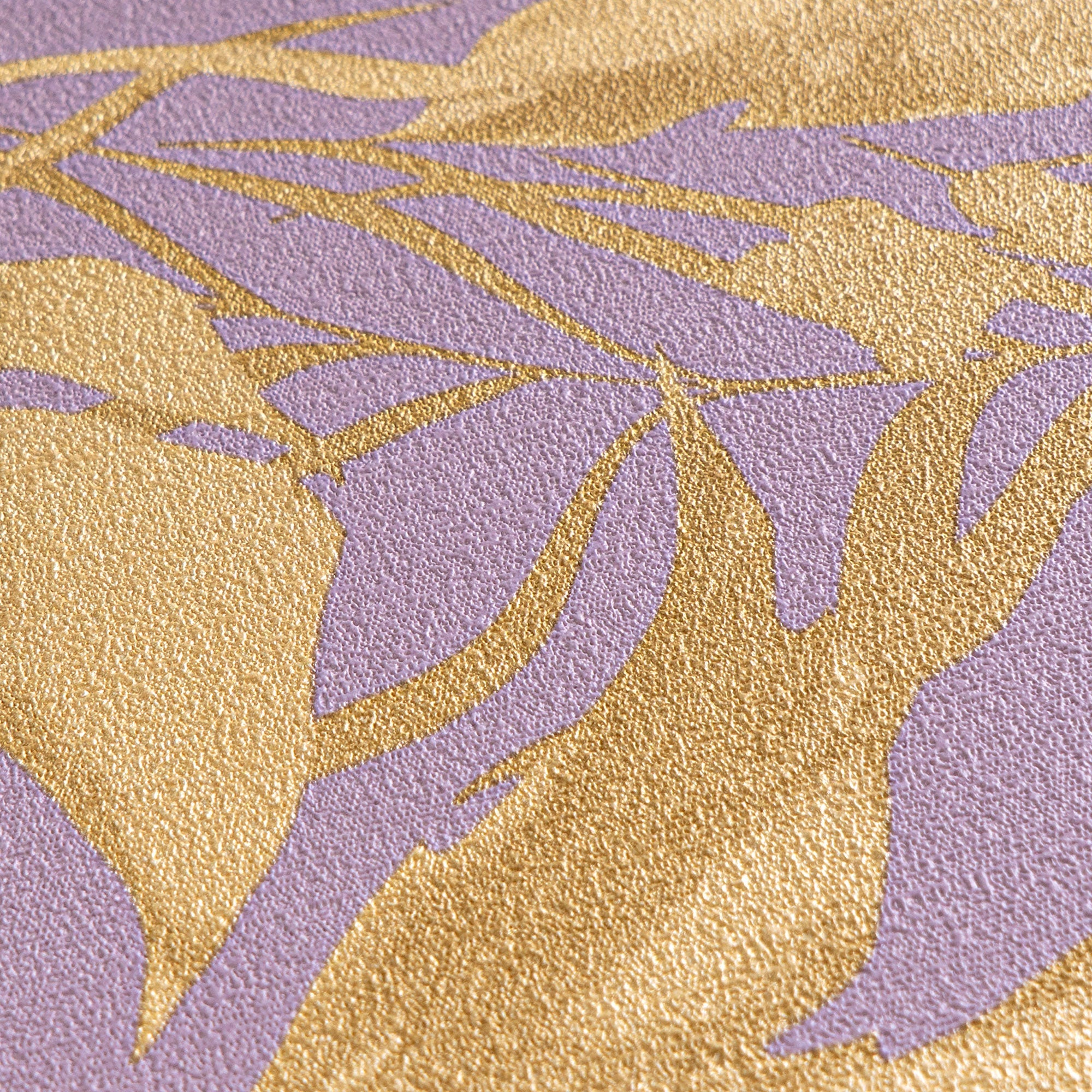 Earthlines - Balance Purple Lilac and Gold Cosmo Living Wallpaper by Galerie