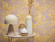 Earthlines - Balance Purple Lilac and Gold Cosmo Living Wallpaper by Galerie