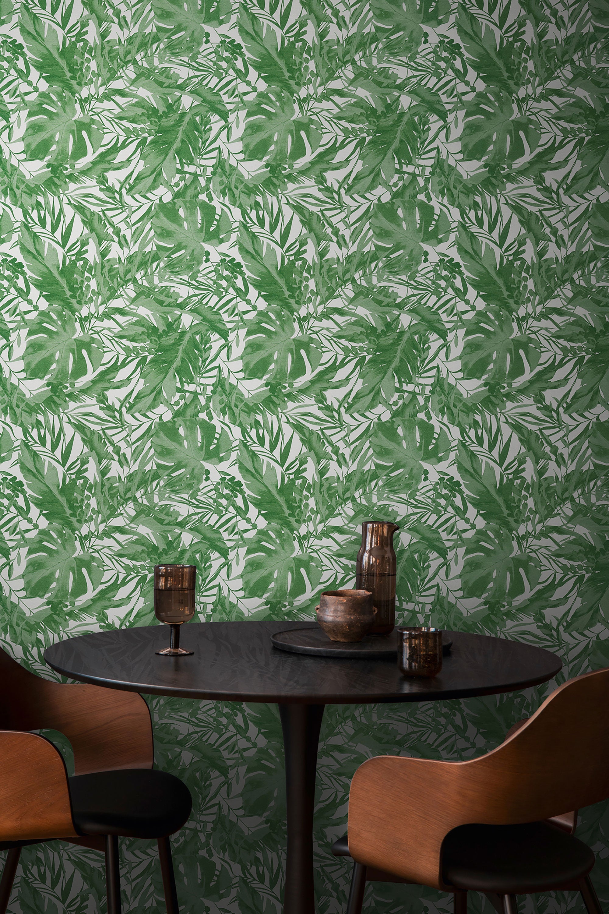 Earthlines - Balance Green Cosmo Living Wallpaper by Galerie