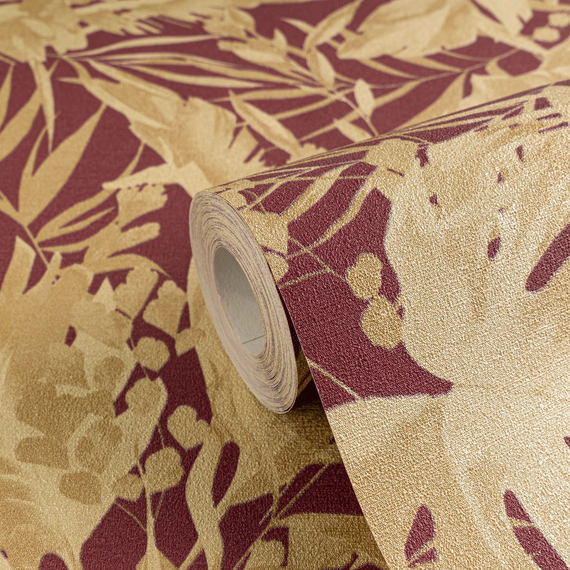 Earthlines - Balance Red and Beige Cosmo Living Wallpaper by Galerie