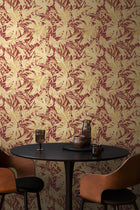 Earthlines - Balance Red and Beige Cosmo Living Wallpaper by Galerie