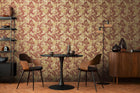 Earthlines - Balance Red and Beige Cosmo Living Wallpaper by Galerie