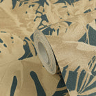 Earthlines - Balance Green and Beige Cosmo Living Wallpaper by Galerie