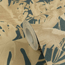 Earthlines - Balance Green and Beige Cosmo Living Wallpaper by Galerie