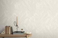 Golden Fern - Glow Silver Grey Cosmo Living Wallpaper by Galerie