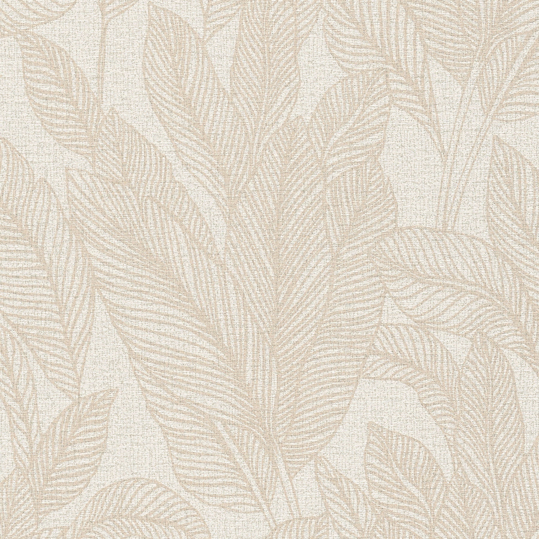Golden Fern - Glow Beige and Silver Grey Cosmo Living Wallpaper by Galerie