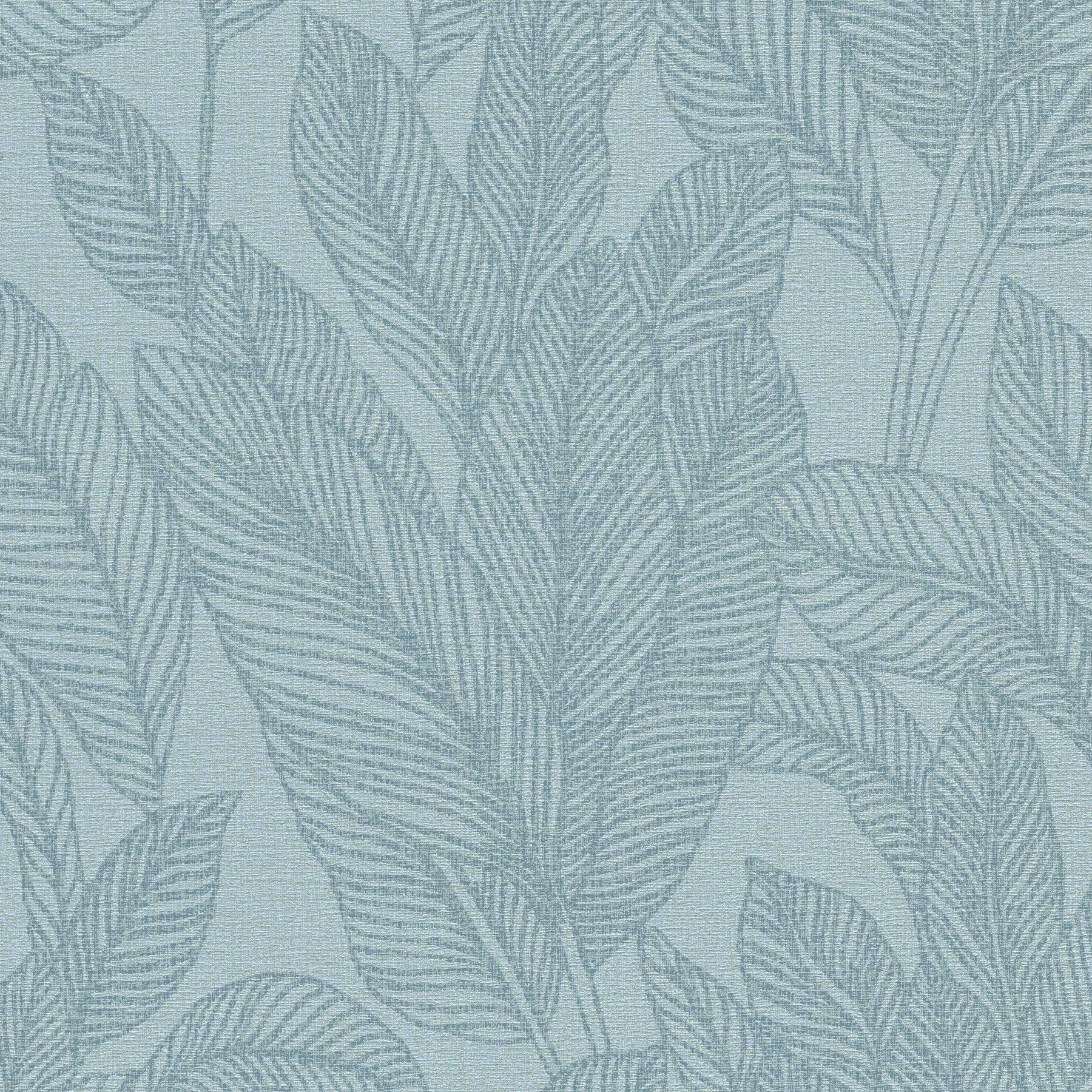Golden Fern - Glow Blue Cosmo Living Wallpaper by Galerie