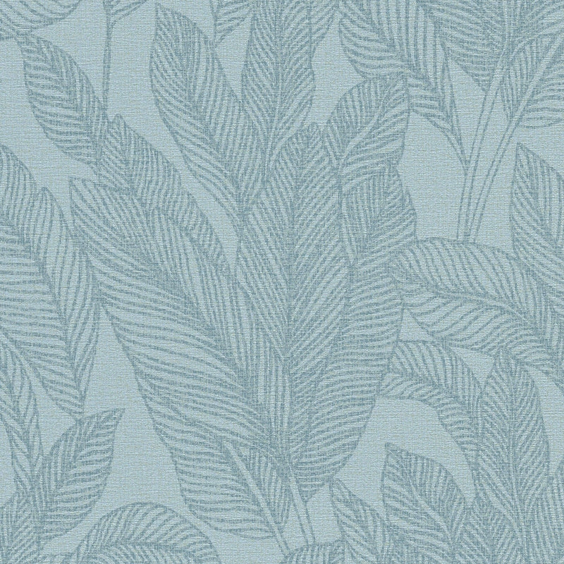 Golden Fern - Glow Blue Cosmo Living Wallpaper by Galerie