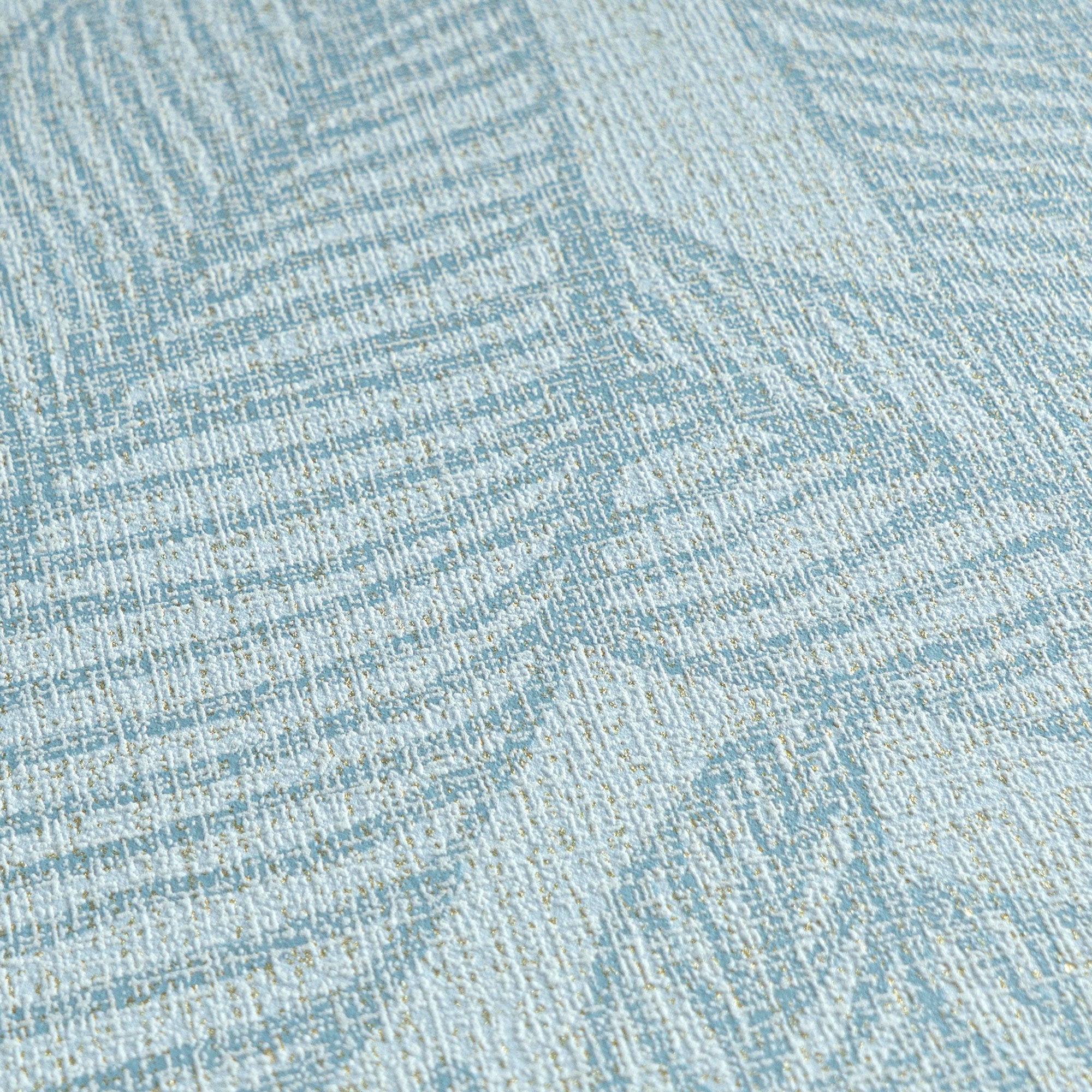 Golden Fern - Glow Blue Cosmo Living Wallpaper by Galerie