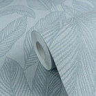 Golden Fern - Glow Blue Cosmo Living Wallpaper by Galerie