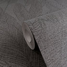 Golden Fern - Glow Silver Grey Cosmo Living Wallpaper by Galerie