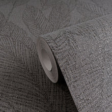 Golden Fern - Glow Silver Grey Cosmo Living Wallpaper by Galerie