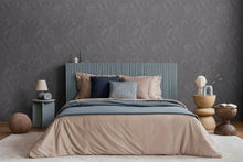 Golden Fern - Glow Silver Grey Cosmo Living Wallpaper by Galerie