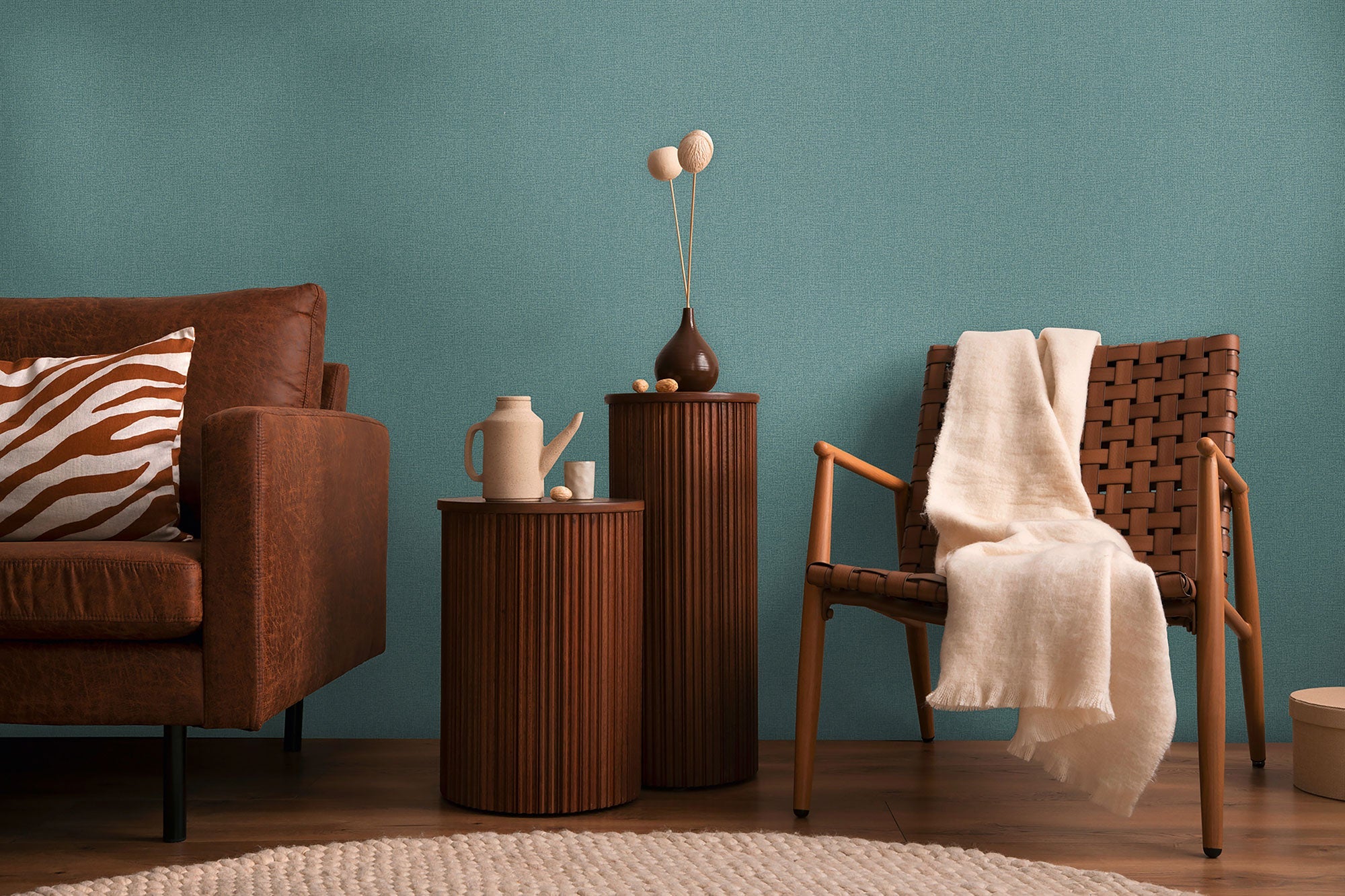 Texture Green Cosmo Living Wallpaper by Galerie