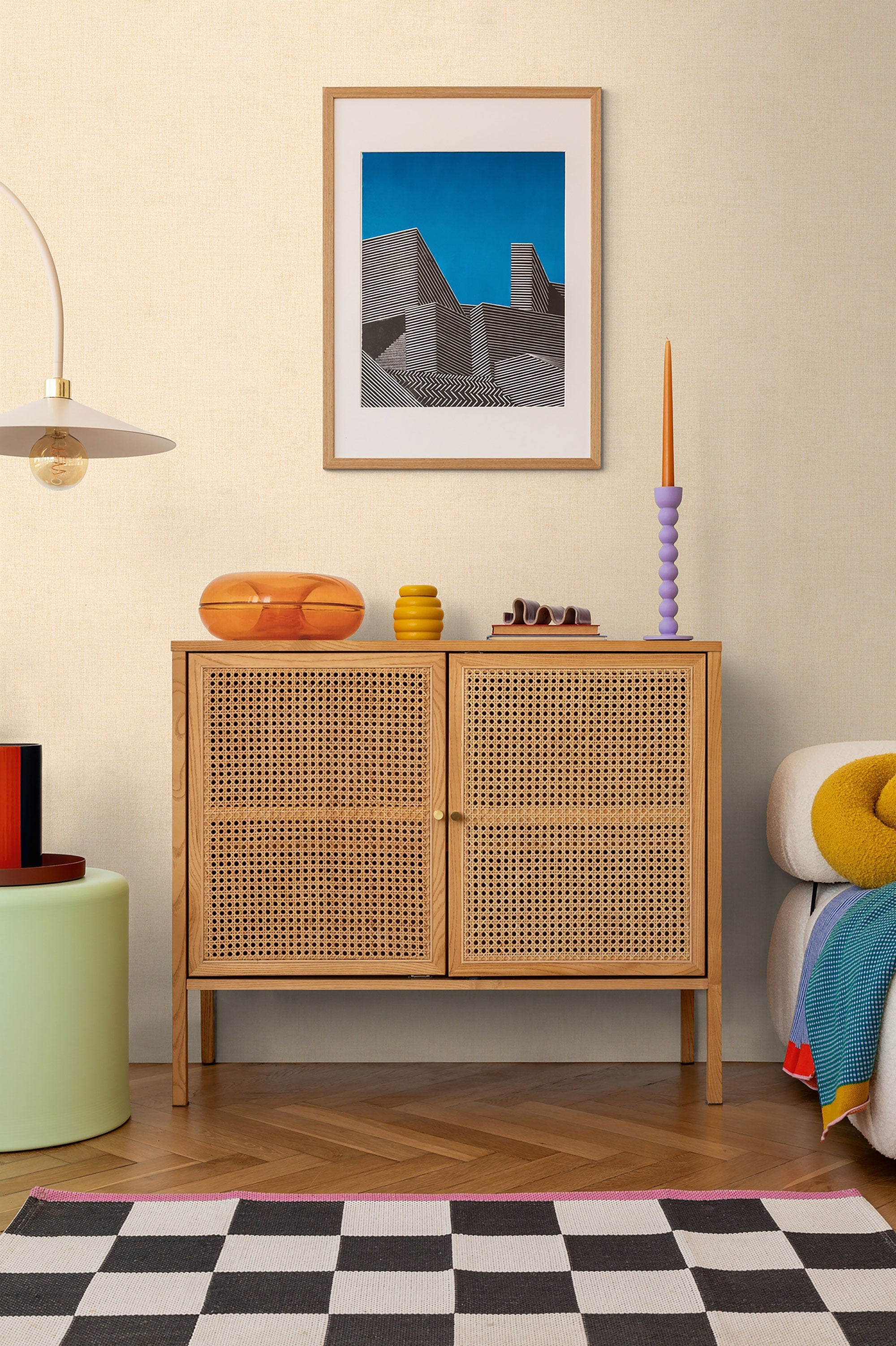 Texture Yellow Cosmo Living Wallpaper by Galerie