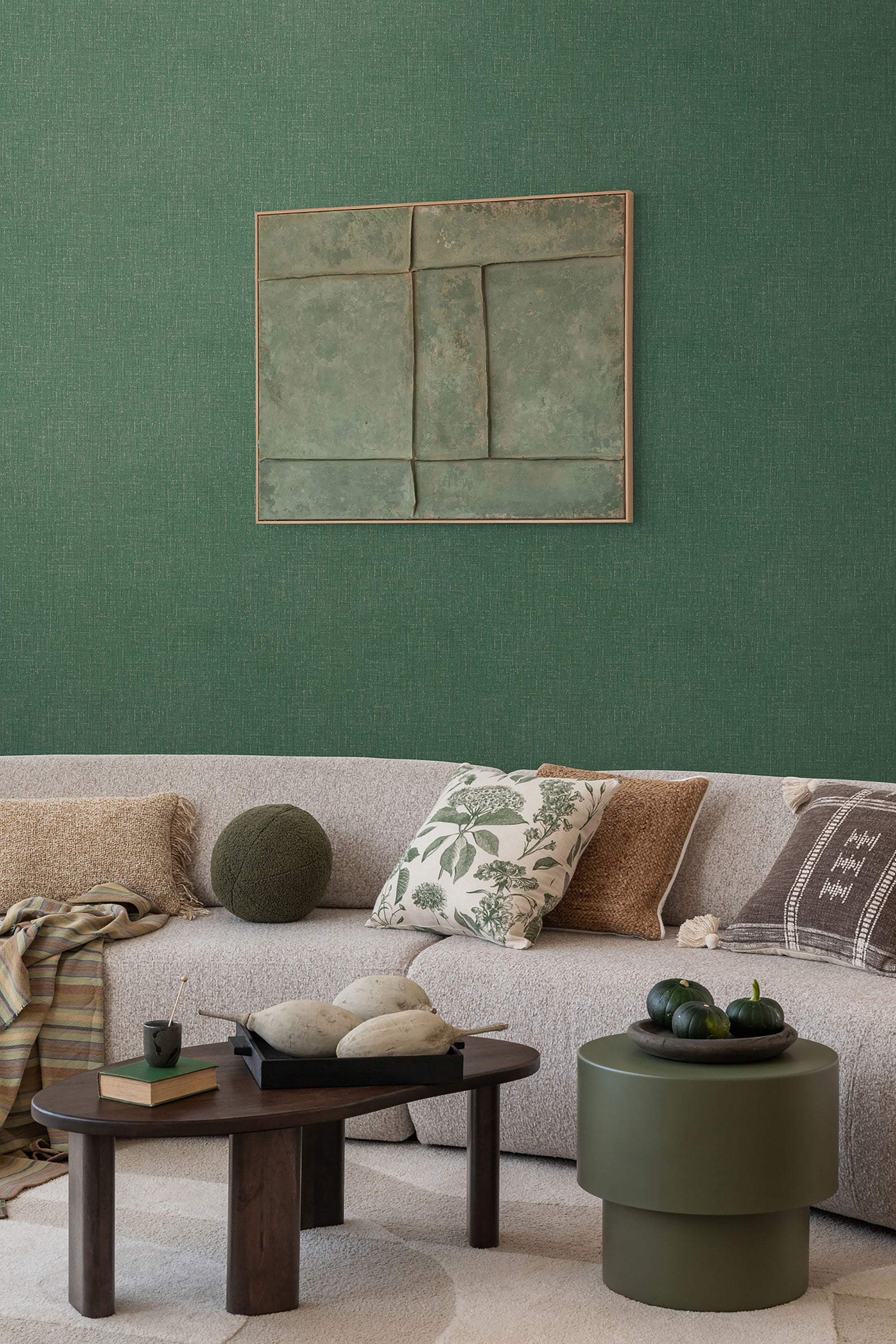 Texture Green Cosmo Living Wallpaper by Galerie