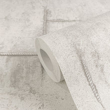 Graphite Groove - Edge Silver Grey and White Cosmo Living Wallpaper by Galerie