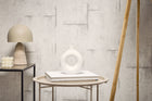 Graphite Groove - Edge Silver Grey and White Cosmo Living Wallpaper by Galerie