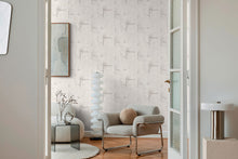 Graphite Groove - Edge Silver Grey and White Cosmo Living Wallpaper by Galerie
