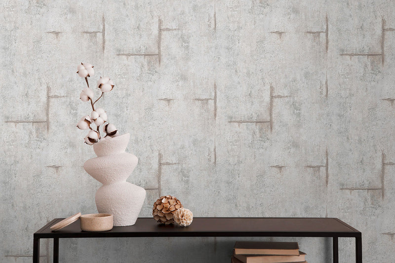 Graphite Groove - Edge Silver Grey Cosmo Living Wallpaper by Galerie