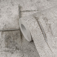Graphite Groove - Edge Silver Grey and Beige Cosmo Living Wallpaper by Galerie