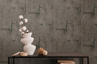 Graphite Groove - Edge Bronze Brown and Green Cosmo Living Wallpaper by Galerie