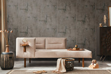 Graphite Groove - Edge Bronze Brown and Green Cosmo Living Wallpaper by Galerie