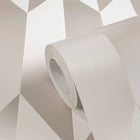 Graphic Groove - Playful Cream Cosmo Living Wallpaper by Galerie