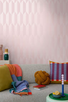 Graphic Groove - Playful Pink Cosmo Living Wallpaper by Galerie