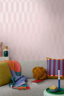 Graphic Groove - Playful Pink Cosmo Living Wallpaper by Galerie
