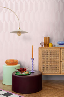 Graphic Groove - Playful Pink Cosmo Living Wallpaper by Galerie