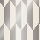 Graphic Groove - Playful Silver Grey and White Cosmo Living Wallpaper by Galerie