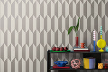 Graphic Groove - Playful Silver Grey and White Cosmo Living Wallpaper by Galerie